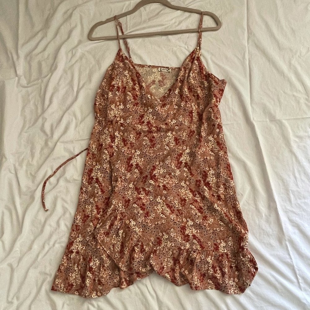 Free People All My Love Printed Wrap Dress